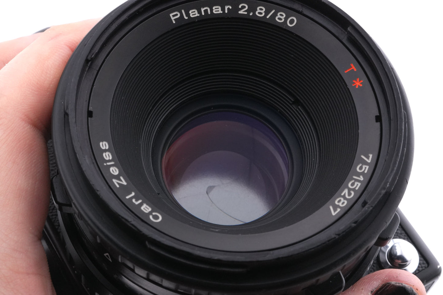 Hasselblad 503CX (10026 / 10172) + 80mm f2.8 Planar T* CB + A12 Film Magazine (Black, 30147) + Waist Level Finder (New / Black, 42323) + Acute Matte Focusing Screen (42165)