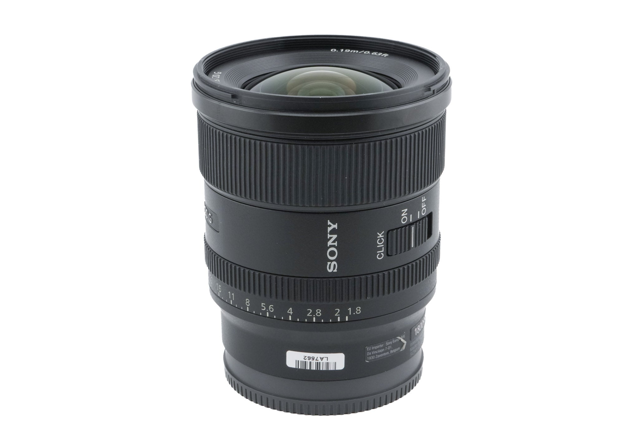 Sony 20mm f1.8 G (SEL20F18G)