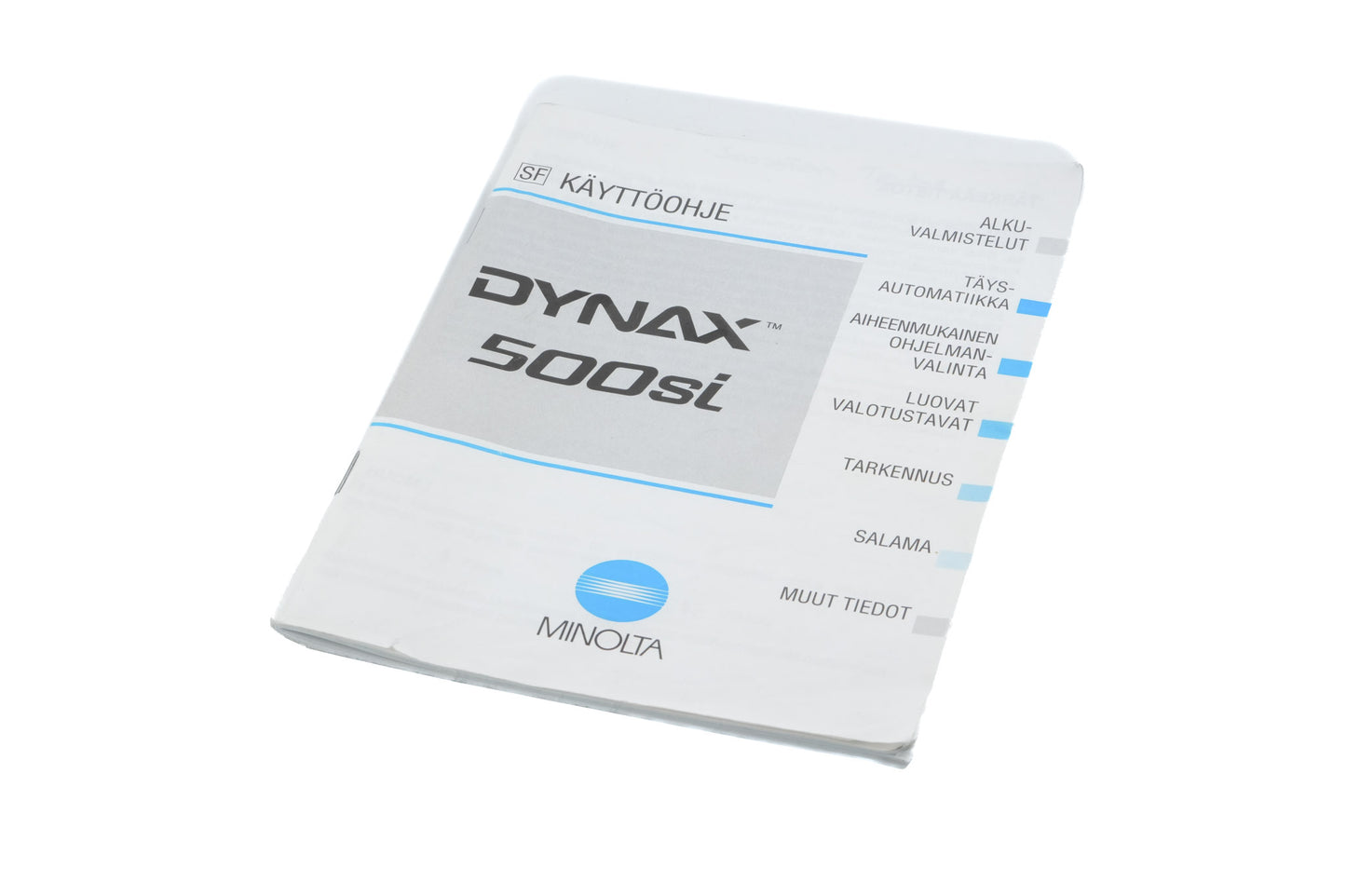 Minolta Dynax 500si Instructions