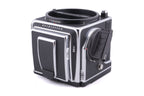 Hasselblad 201F (Silver, 10529) + Waist Level Finder (New / Chrome, 42315) + Acute Matte D Microprism / Split Image Focusing Screen (42215)