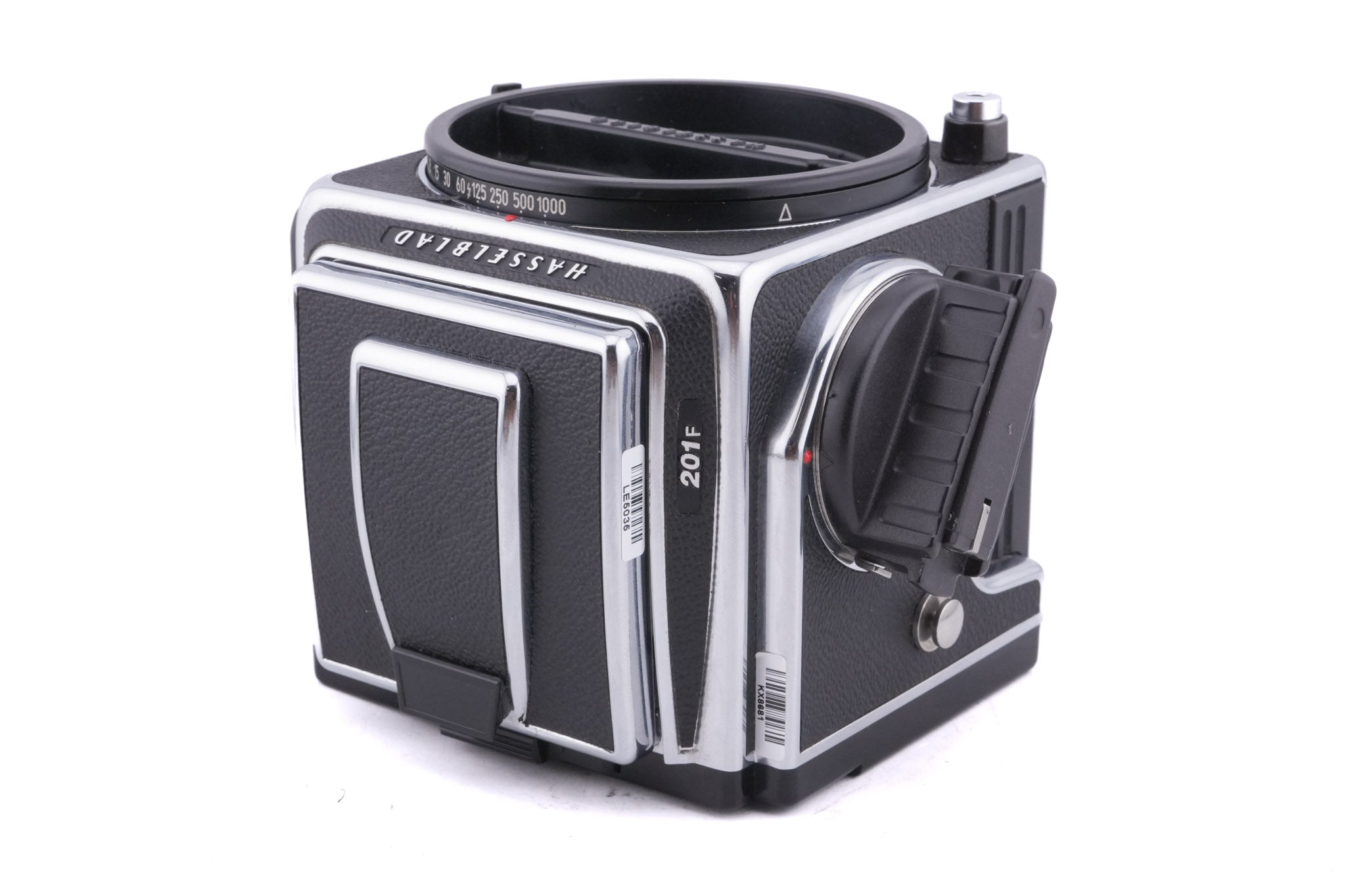 Hasselblad 201F (Silver, 10529) + Waist Level Finder (New / Chrome, 42315) + Acute Matte D Microprism / Split Image Focusing Screen (42215)