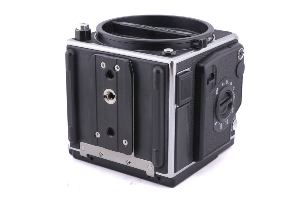 Hasselblad 201F (Silver, 10529) + Waist Level Finder (New / Chrome, 42315) + Acute Matte D Microprism / Split Image Focusing Screen (42215)