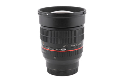 Samyang 85mm f1.4 Aspherical IF