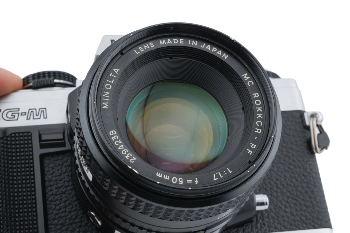 Minolta XG-M + 50mm f1.7 MC Rokkor-PF