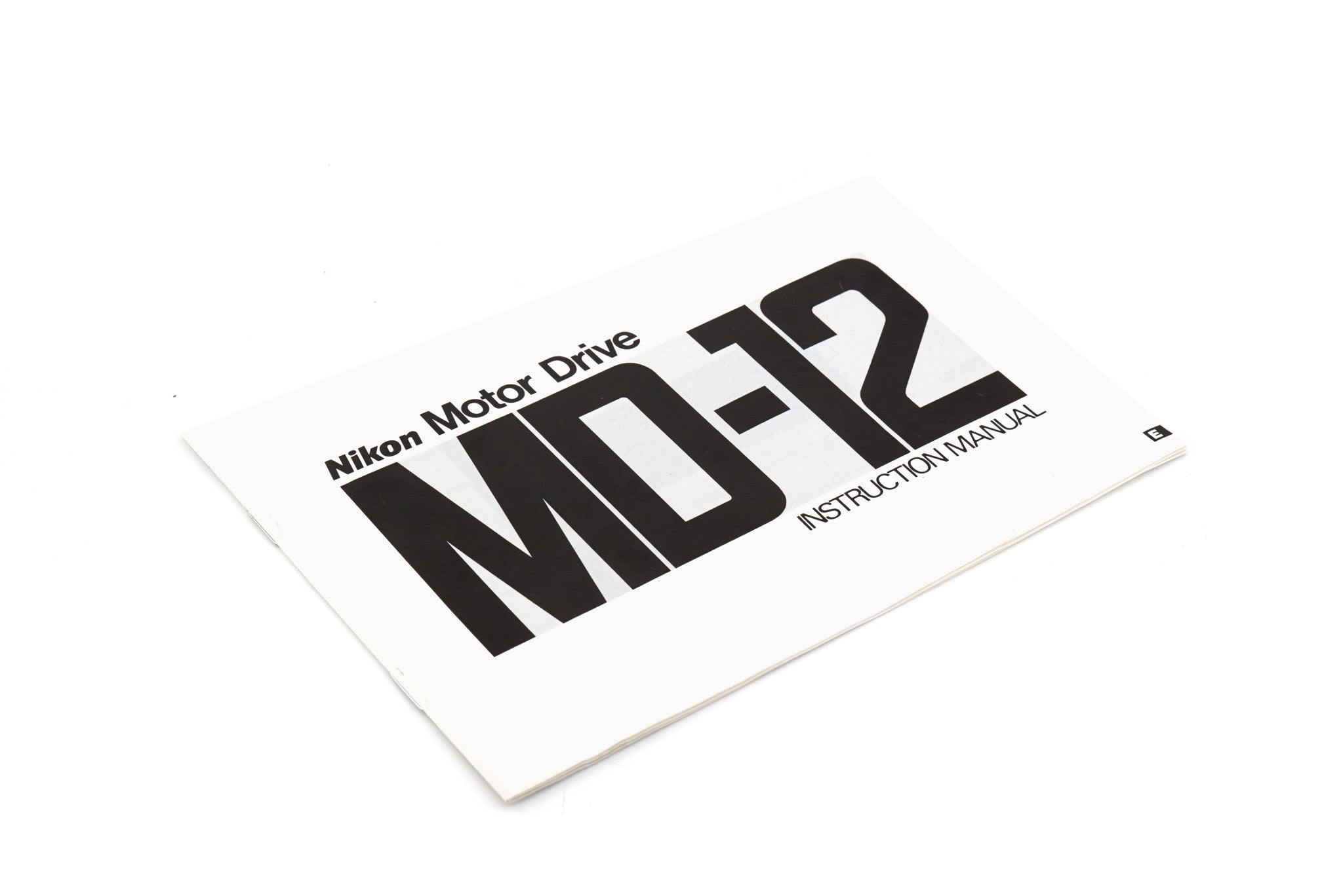 Nikon MD-12 Motor Drive Instructions - Accessory