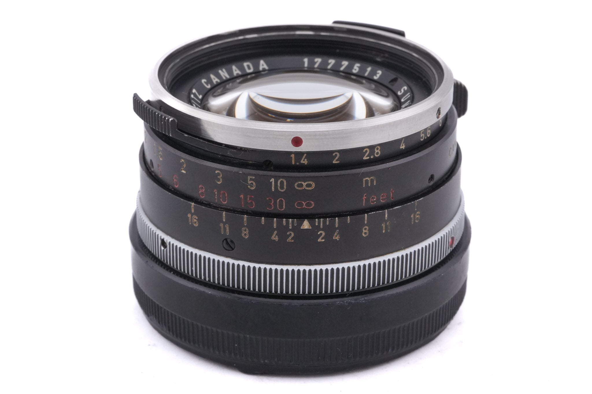 Leica 35mm f1.4 Summilux (Type I, Steel Rim) (Black, 11869) - Lens