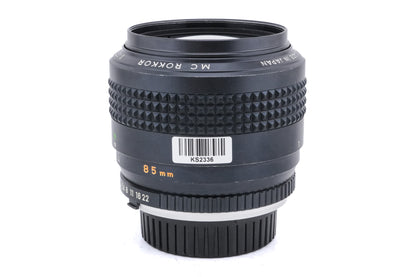 Minolta 85mm f1.7 MC Rokkor