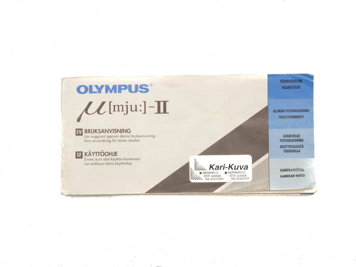 Olympus Mju-II Instructions