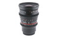 Samyang 20mm T1.9 ED AS UMC