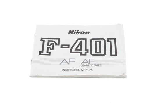 Nikon F-401 AF / AF Quartz Date Instructions