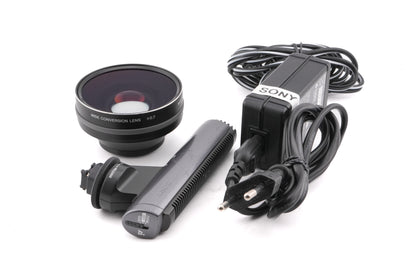 Sony Handycam HDR-XR520 + ECM-HGZ1 Gun Zoom Microphone + VCL-HGA07 0.7x Wide Angle Coversion Lens