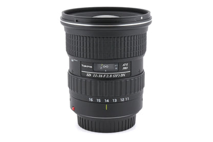 Tokina 11-16mm f2.8 AT-X Pro SD IF DX Aspherical