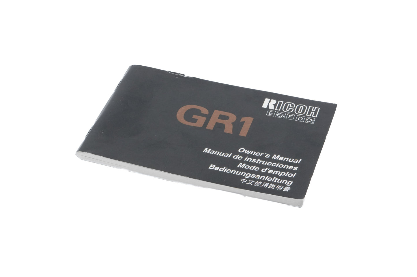 Ricoh GR1 Instruction Manual - Camera