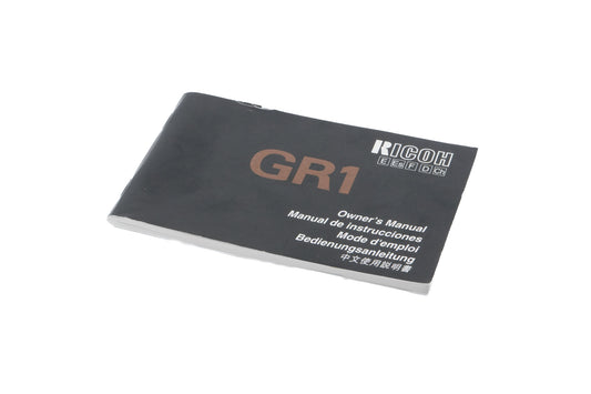 Ricoh GR1 Instruction Manual - Camera