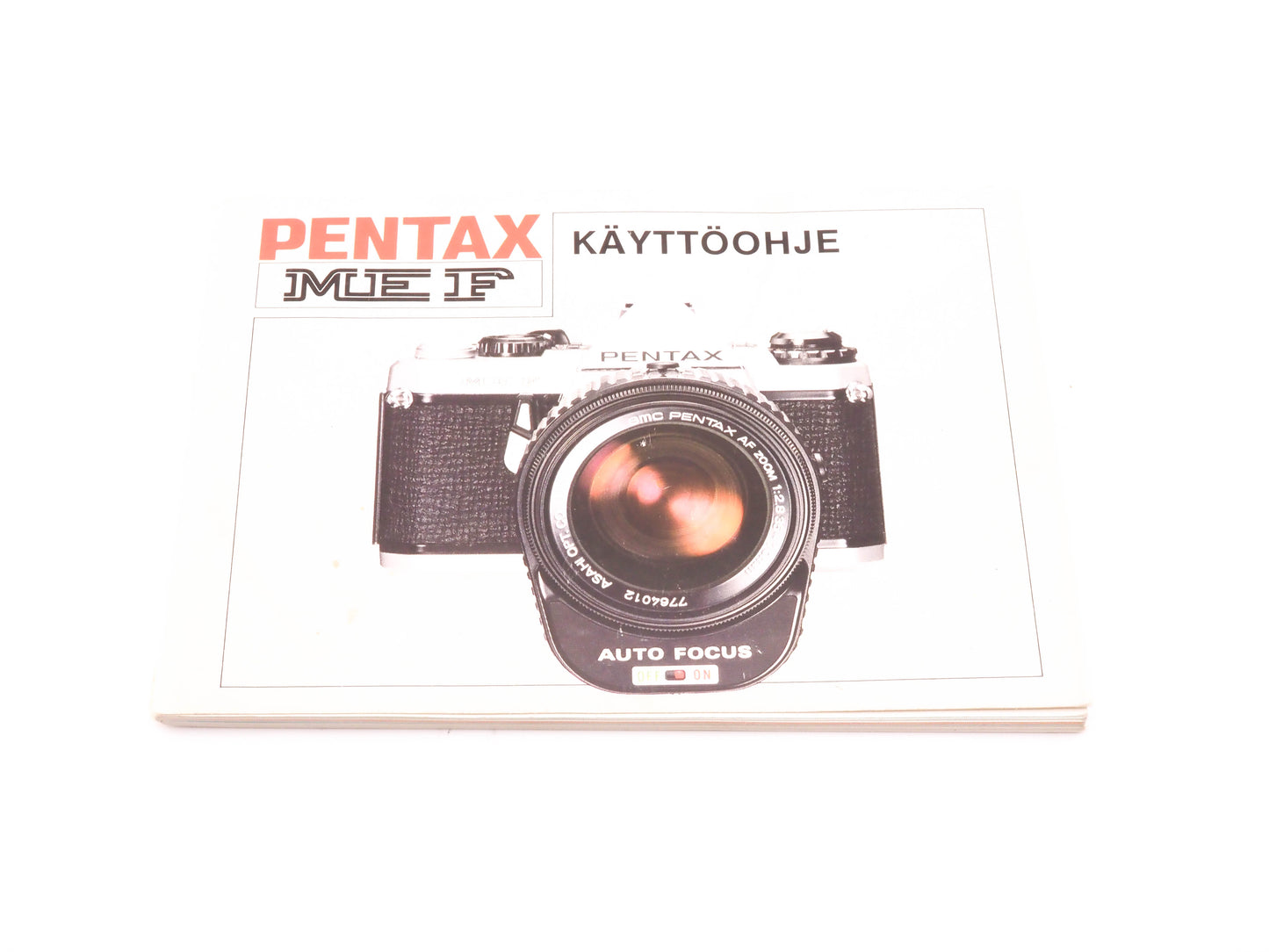 Pentax ME F Instruction Manual