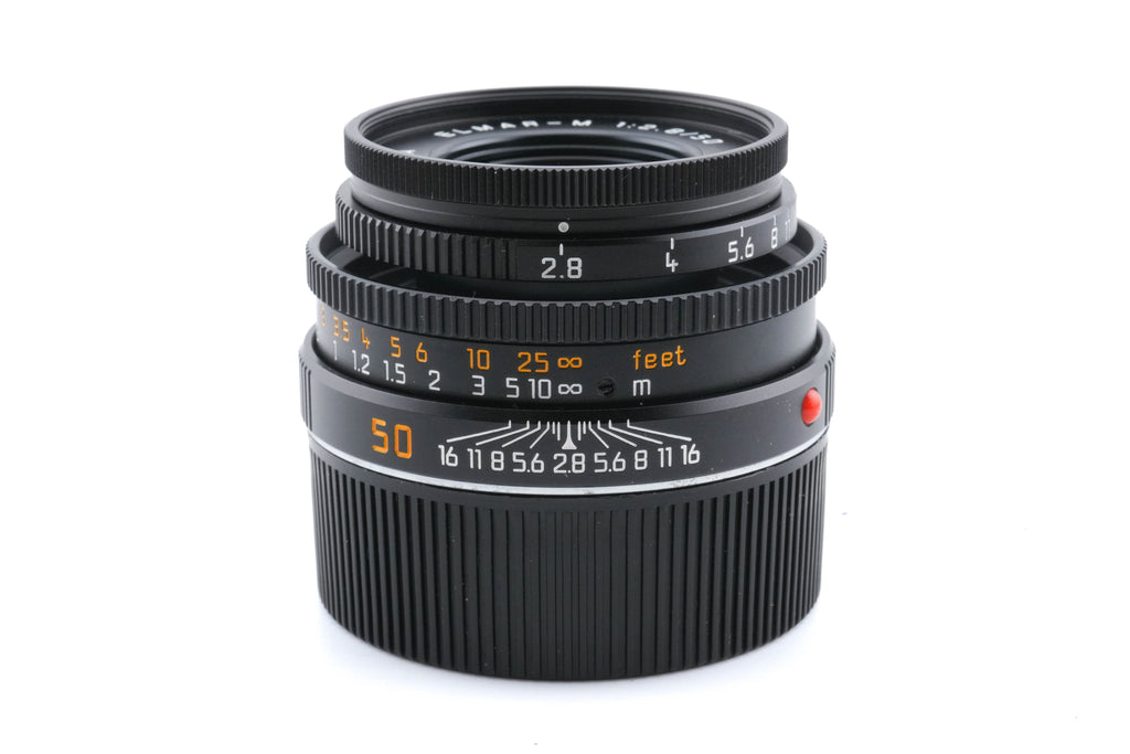 Leica 50mm f2.8 Elmar-M (Black, 11831) + Lens Hood (50mm f2.8 Elmar-M, Black) (12550)