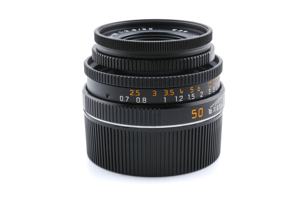 Leica 50mm f2.8 Elmar-M (Black, 11831) + Lens Hood (50mm f2.8 Elmar-M, Black) (12550)