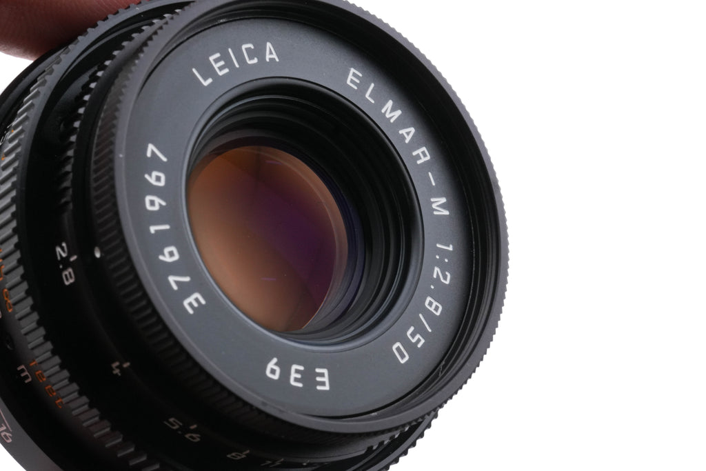 Leica 50mm f2.8 Elmar-M (Black, 11831) + Lens Hood (50mm f2.8 Elmar-M, Black) (12550)