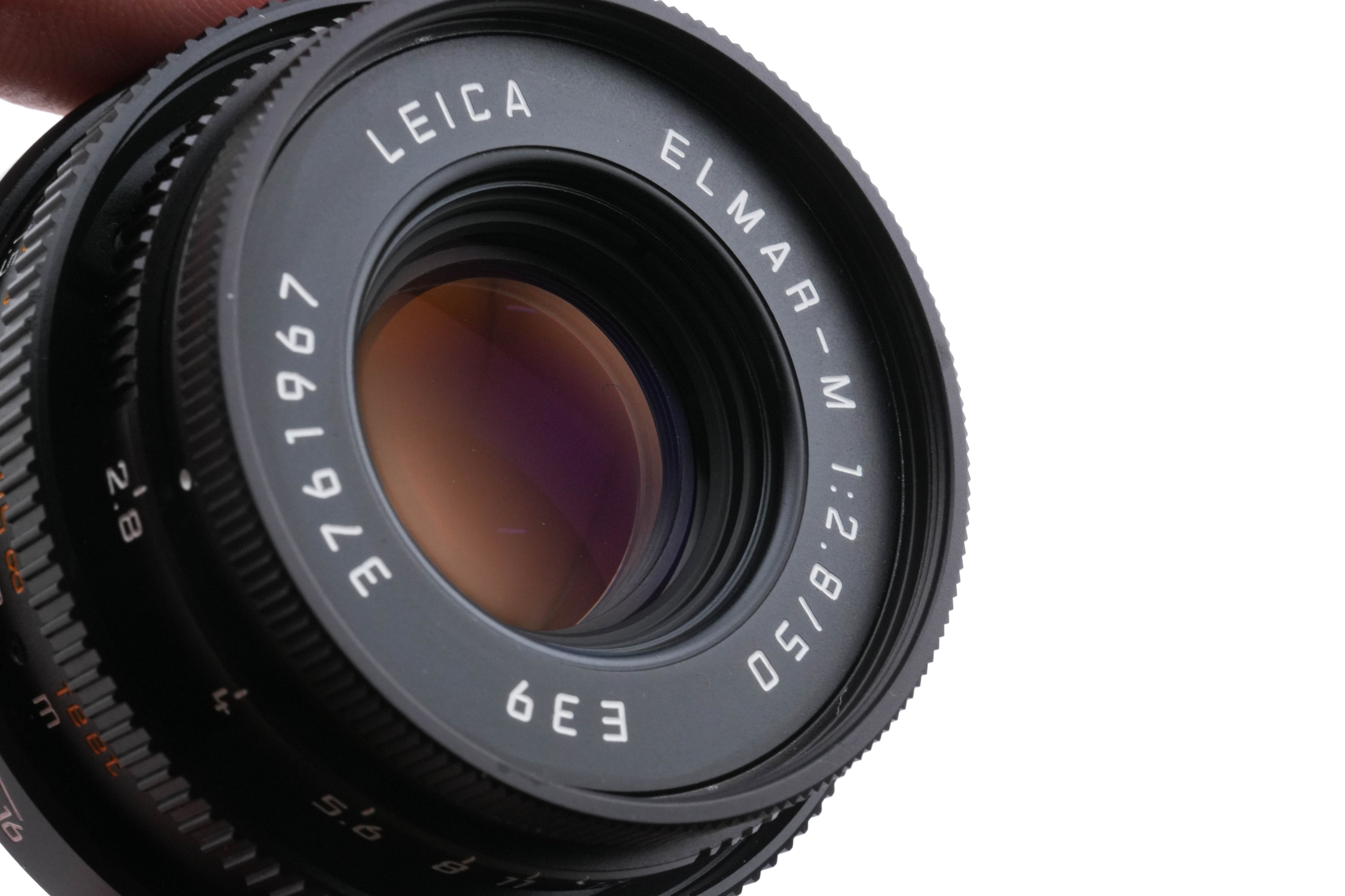 Leica 50mm f2.8 Elmar-M (Black, 11831) + Lens Hood (50mm f2.8 Elmar-M, Black) (12550)