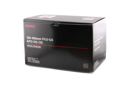 Sigma 120-400mm f4.5-5.6 APO DG OS HSM