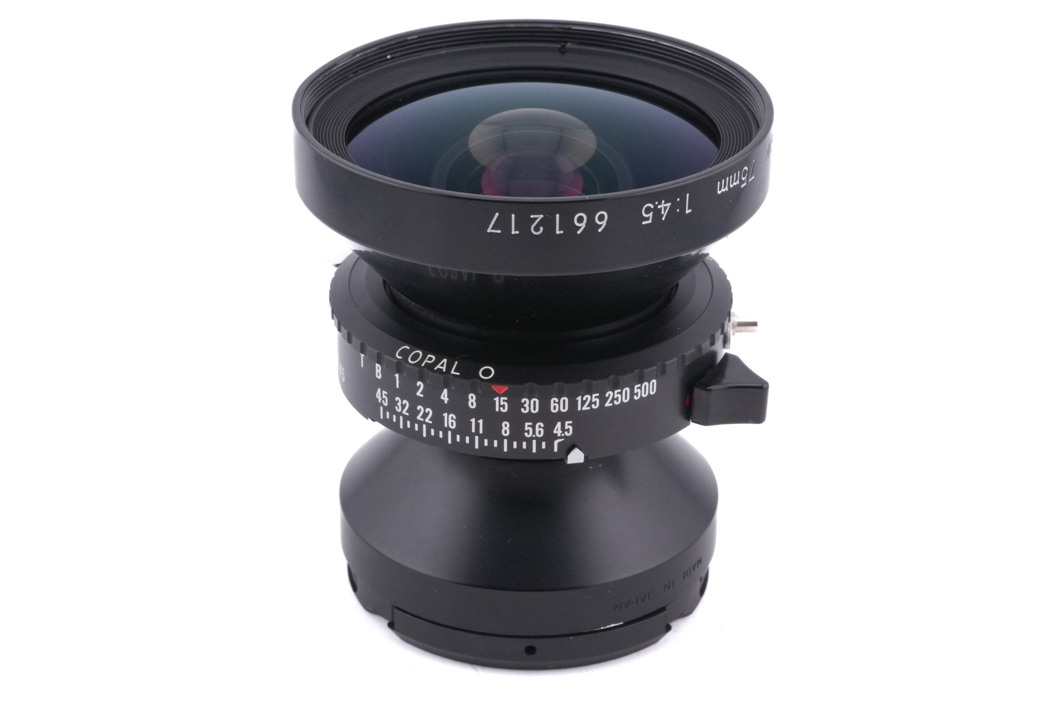 Nikon 75mm f4.5 Nikkor-SW (Shutter) - Lens