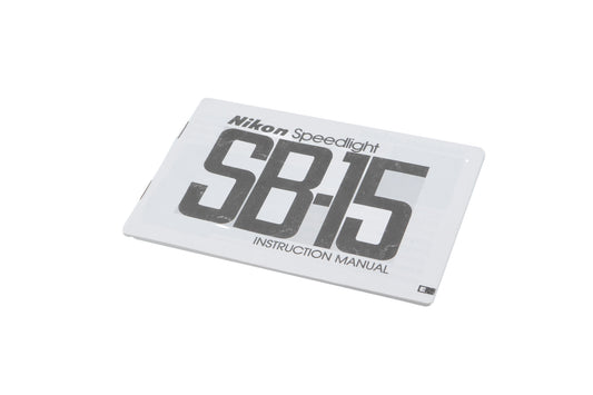 Nikon SB-15 Instruction Manual