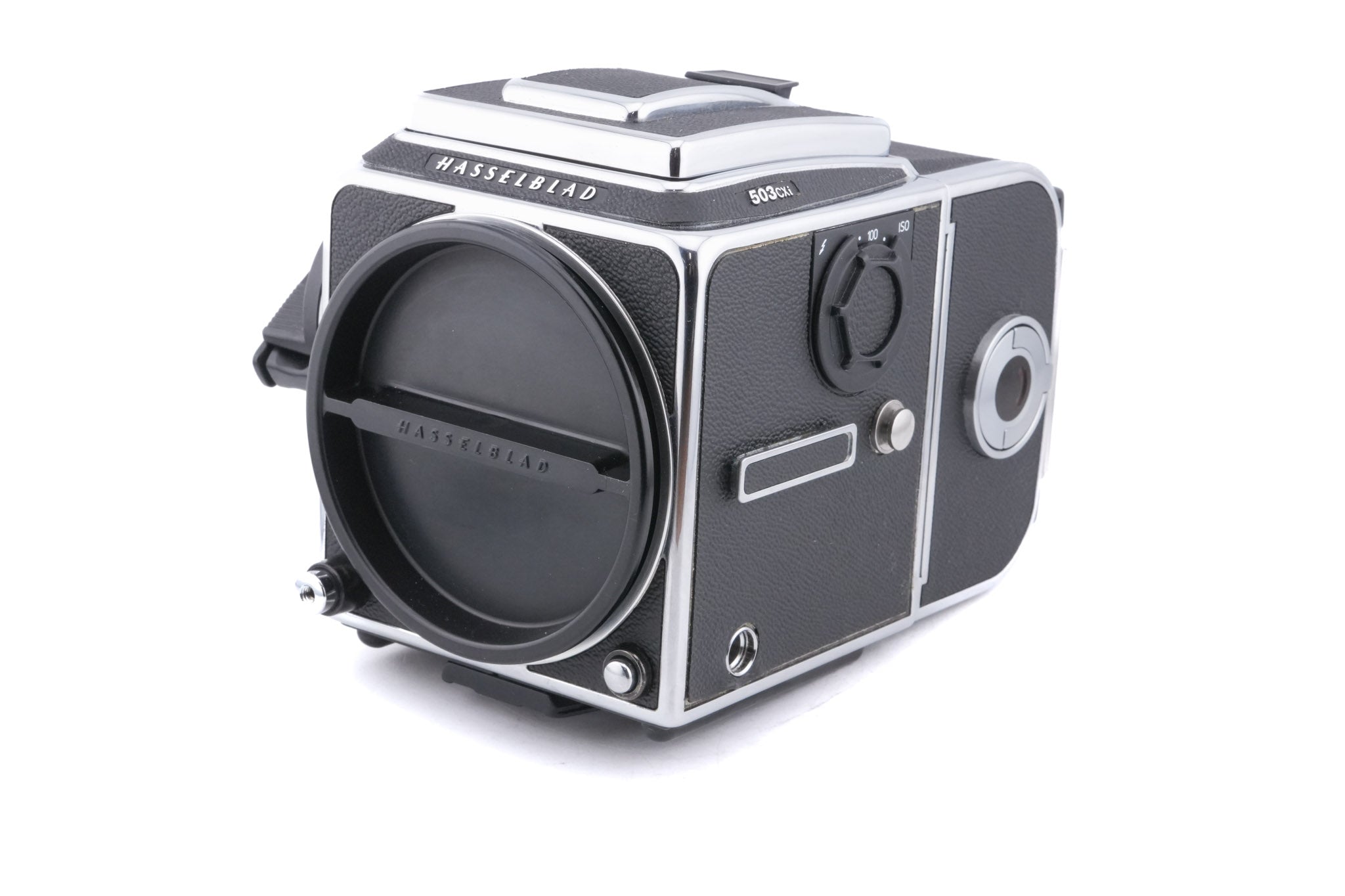 Hasselblad 503CXi (Silver, 10026) + A12N Film Magazine + Waist Level Finder (New / Chrome, 42315) + Acute Matte Focusing Screen (42165)
