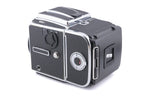 Hasselblad 503CXi (Silver, 10026) + A12N Film Magazine + Waist Level Finder (New / Chrome, 42315) + Acute Matte Focusing Screen (42165)