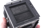 Hasselblad 503CXi (Silver, 10026) + A12N Film Magazine + Waist Level Finder (New / Chrome, 42315) + Acute Matte Focusing Screen (42165)