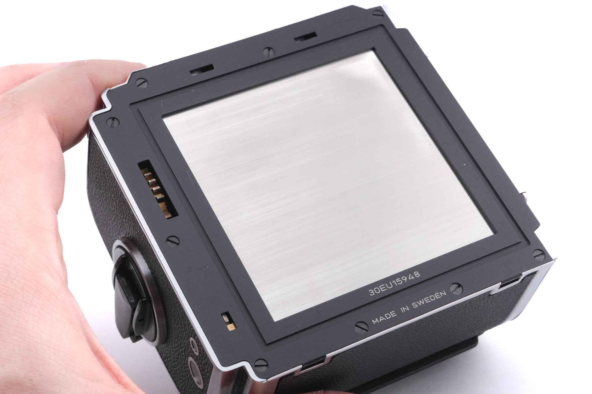 Hasselblad 503CXi (Silver, 10026) + A12N Film Magazine + Waist Level Finder (New / Chrome, 42315) + Acute Matte Focusing Screen (42165)