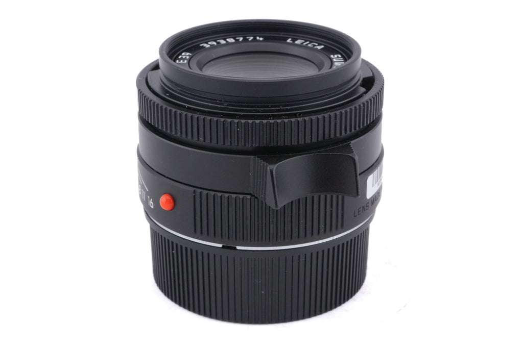 Leica 35mm f2 Summicron-M ASPH. (Type I) (Black, 11879) + Lens Hood (35mm f2 ASPH.) (A42) (12526)
