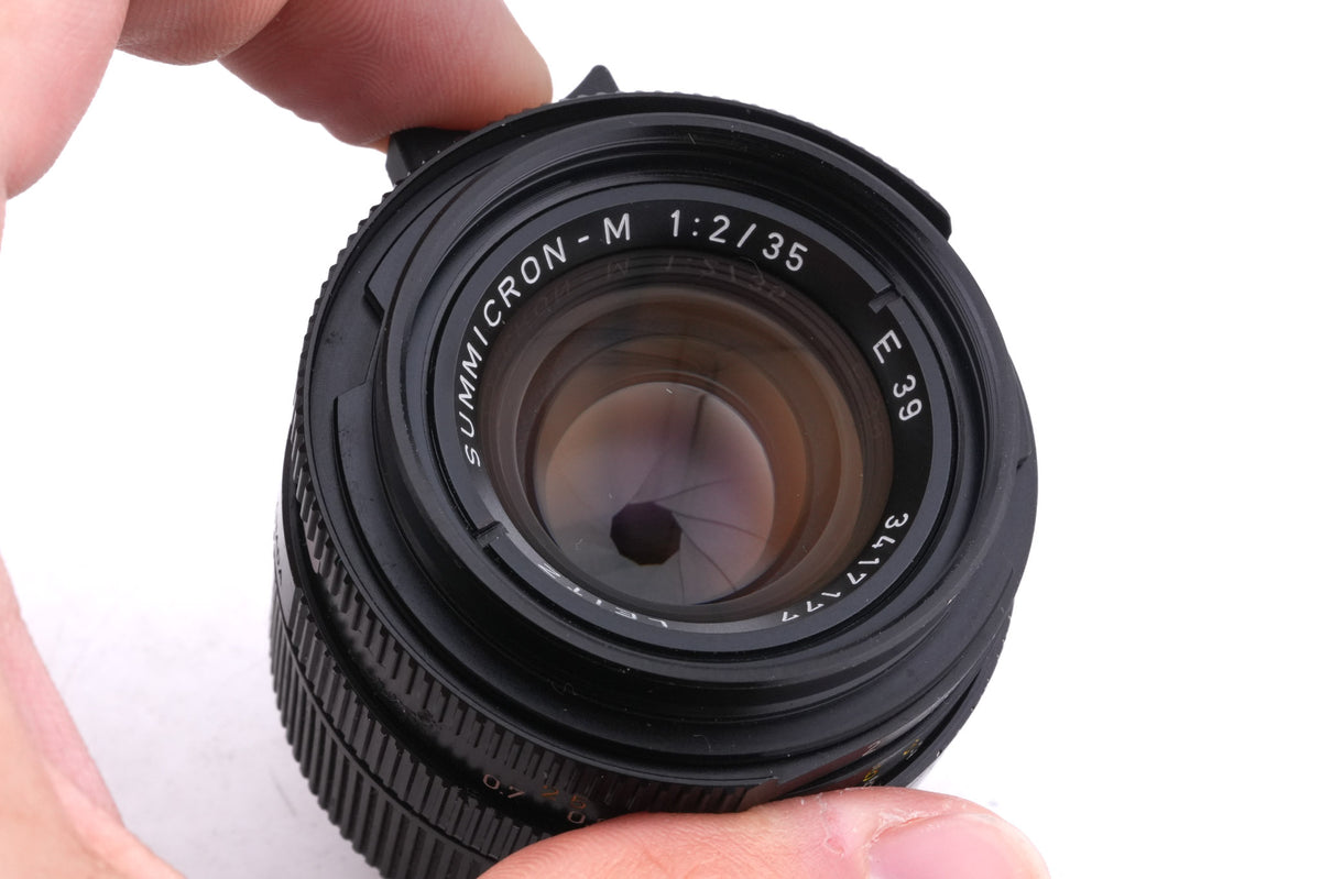 Leica 35mm f2 Summicron-M (Type IV) (Black, 11310) + Lens Hood M2/35 (12524)