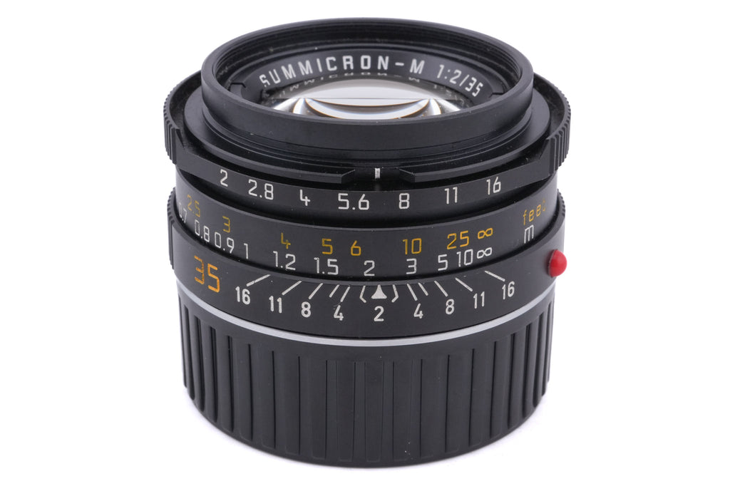 Leica 35mm f2 Summicron-M (Type IV) (Black, 11310) + Lens Hood M2/35 (12524)