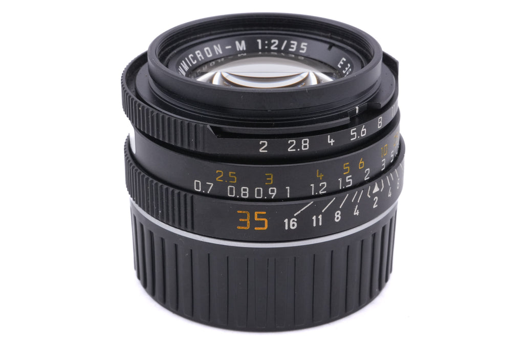 Leica 35mm f2 Summicron-M (Type IV) (Black, 11310) + Lens Hood M2/35 (12524)
