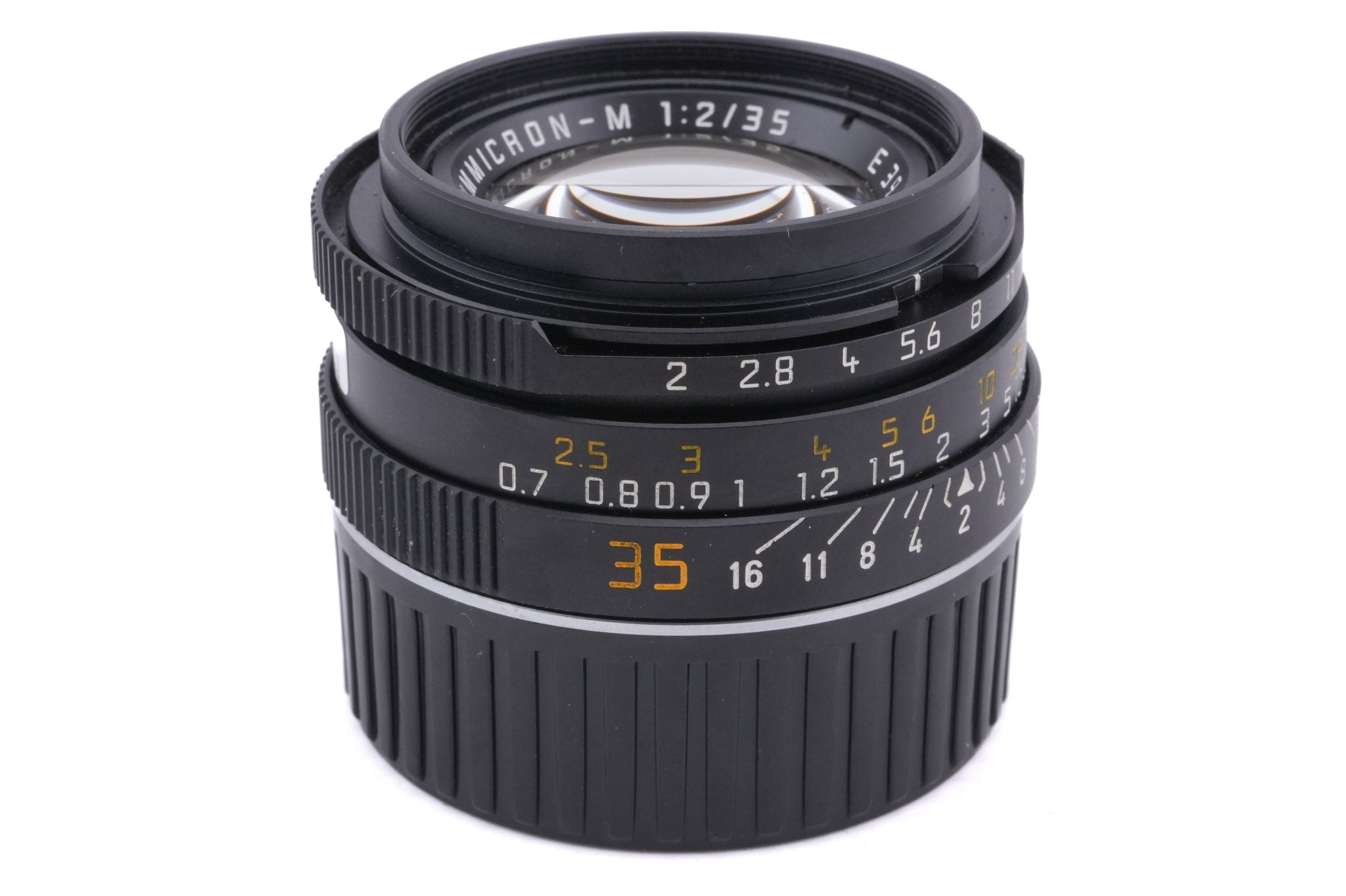 Leica 35mm f2 Summicron-M (Type IV) (Black, 11310) + Lens Hood M2/35 (12524)