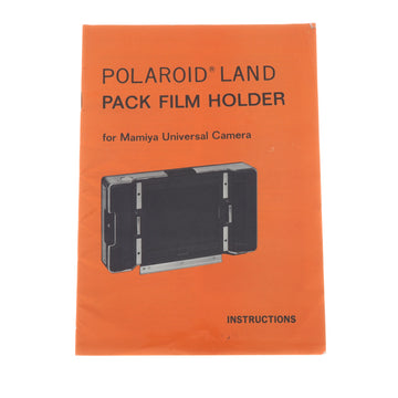 Mamiya Polaroid Land Pack Film Holder Instructions