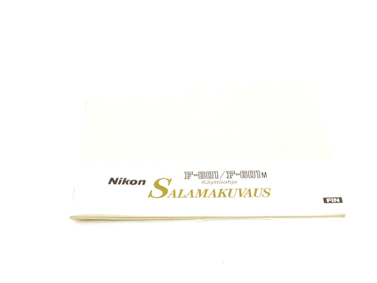 Nikon F-601/ F-601M Flash Shooting Instructions