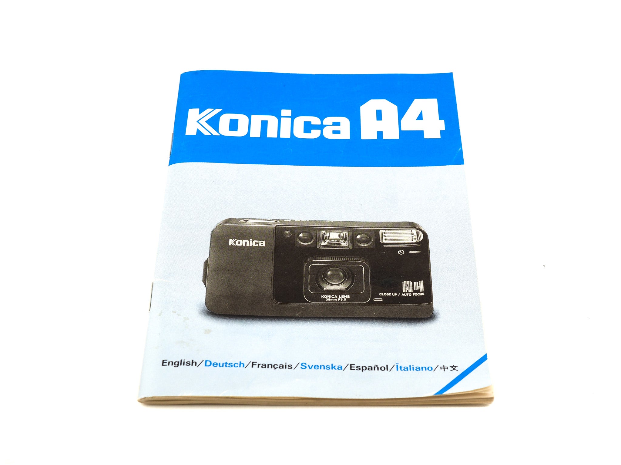 Konica A4 Instructions Kamerastore