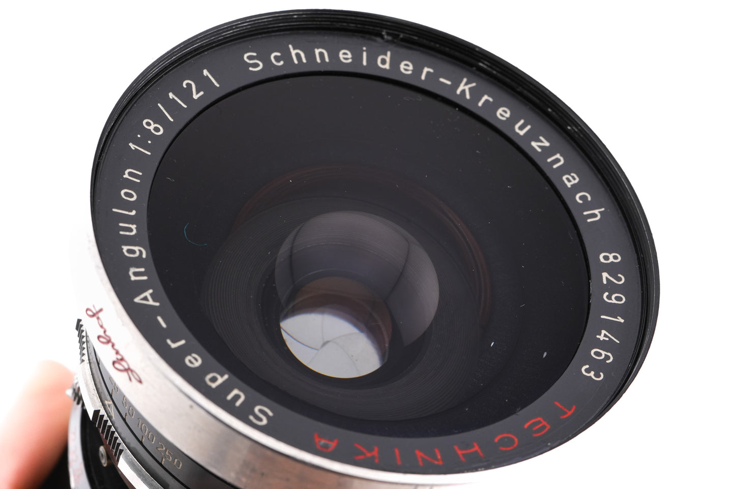 Schneider-Kreuznach 121mm f8 Super-Angulon (Shutter)