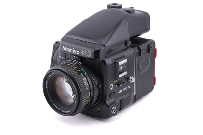 Mamiya 645 Pro TL + FE401 AE Prism Finder + 120/220 Roll Film Holder N + 120 Roll Film Insert (HA401) + 80mm f2.8 Sekor C N