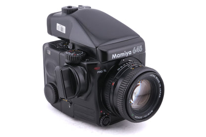 Mamiya 645 Pro TL + FE401 AE Prism Finder + 120/220 Roll Film Holder N + 120 Roll Film Insert (HA401) + 80mm f2.8 Sekor C N