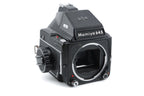Mamiya M645 1000S + 120 Roll Film Insert (HA401) + M645 Prism Finder