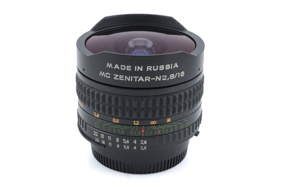 Zenit 16mm f2.8 MC Zenitar-N Fish-Eye AI-S