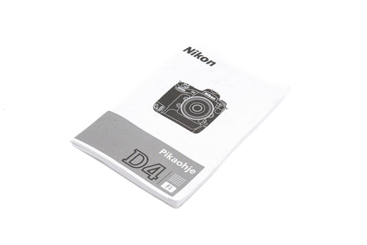 Nikon D4 Quick Start Quide - Accessory