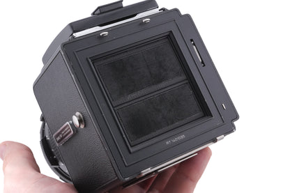 Hasselblad 500C/M (Black, 10170) + 80mm f2.8 Planar New C T* + Waist Level Finder (New / Black, 42323) + A12 Film Magazine (Black, 30147)