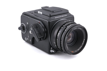 Hasselblad 500C/M (Black, 10170) + 80mm f2.8 Planar New C T* + Waist Level Finder (New / Black, 42323) + A12 Film Magazine (Black, 30147)