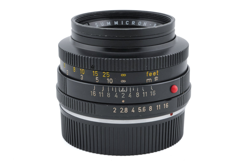 Leica 50mm f2 Summicron-R (Type I) (1-Cam) (11218) + Lens Hood (35mm f2.8 R / 50mm f2 R) (12564)