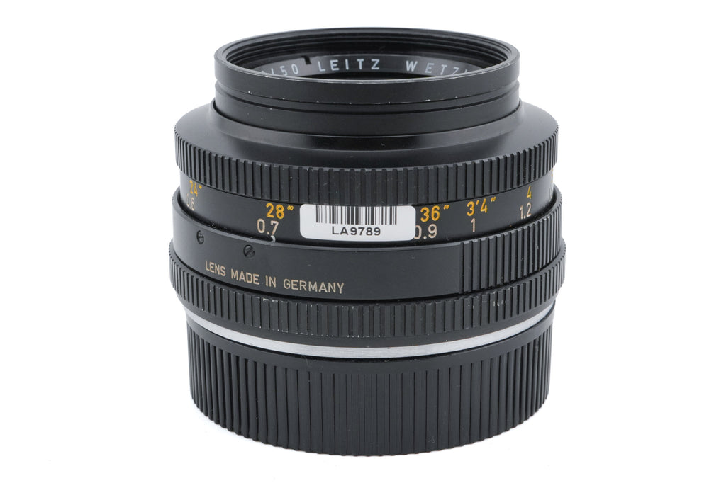 Leica 50mm f2 Summicron-R (Type I) (1-Cam) (11218) + Lens Hood (35mm f2.8 R / 50mm f2 R) (12564)