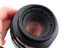 Leica 50mm f2 Summicron-R (Type I) (1-Cam) (11218) + Lens Hood (35mm f2.8 R / 50mm f2 R) (12564)