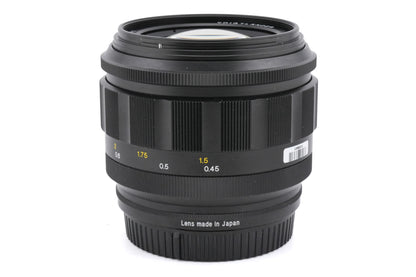 Voigtländer 50mm F1.0 Nokton Aspherical Z